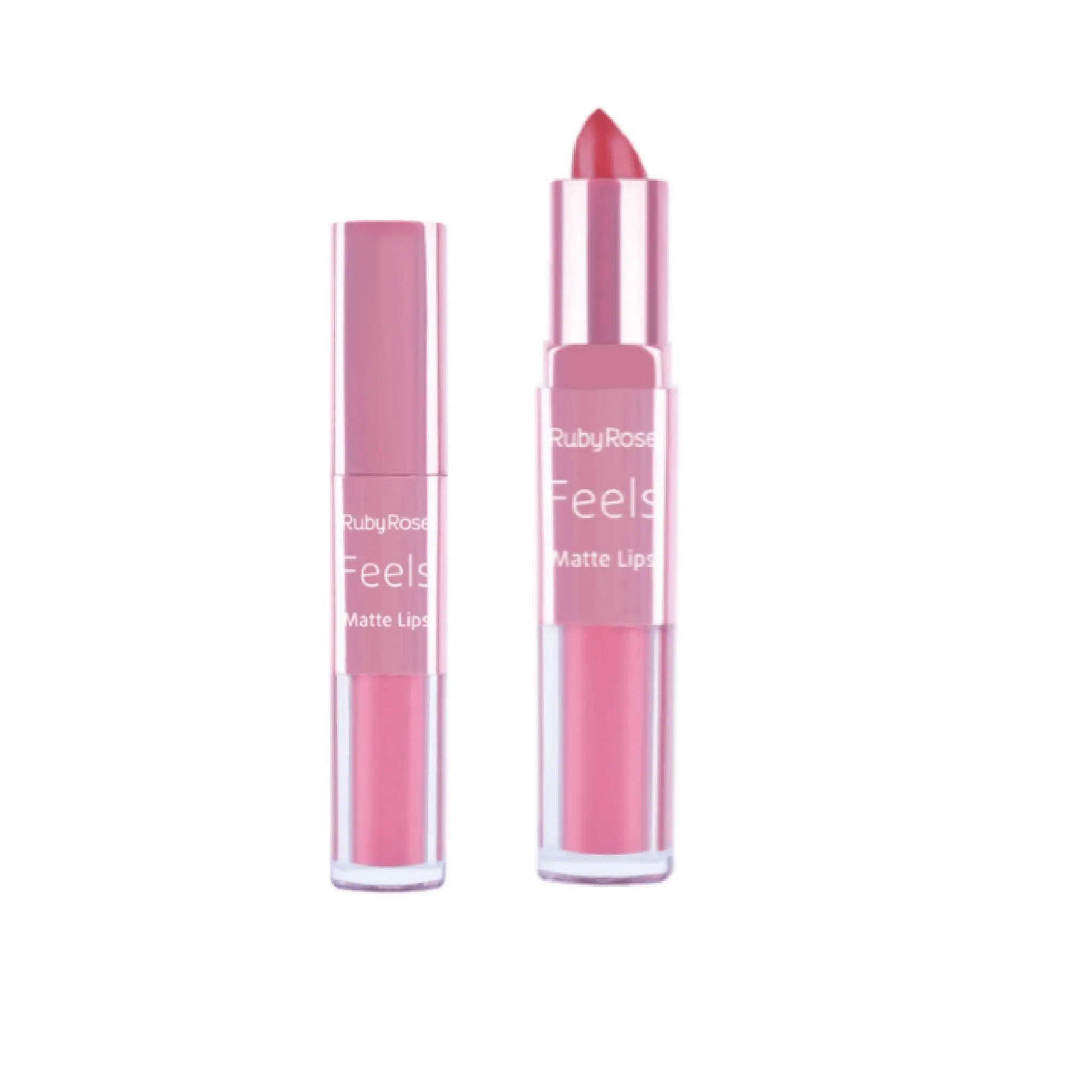 LABIAL DUO LIQUIDO Y BARRA RUBY ROSE – Magna Cosmetics