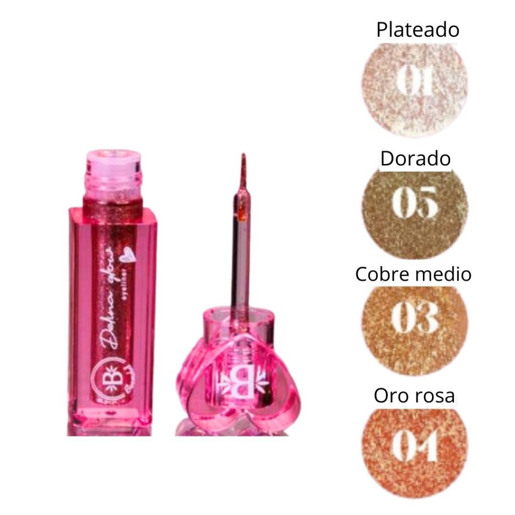 Delineador Plateado Bl D Glitter Bloomshell Magna Cosmetics